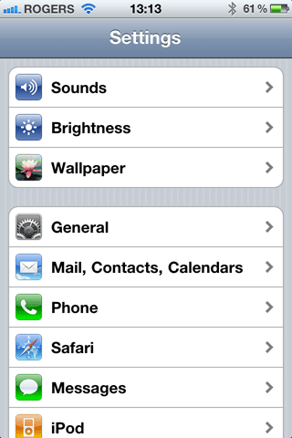 Tap Mail, contacts, Calendar iPhonemail presentation